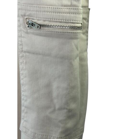Banana Republic Beige High-Rise Utility Zip Pocket Skinny Jean Sz 18 - Picture 3 of 6